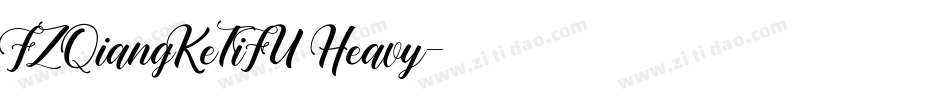 FZQiangKeTiFU Heavy字体转换